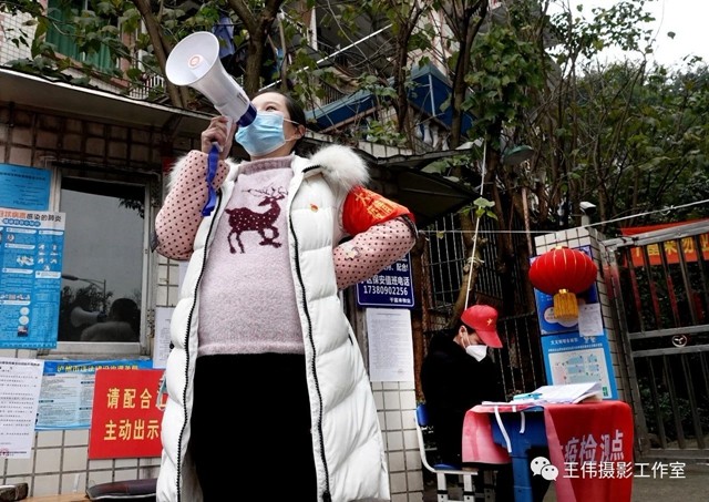 瀘州王偉紀(jì)實(shí)攝影《抗疫中的準(zhǔn)媽媽書(shū)記》賞析