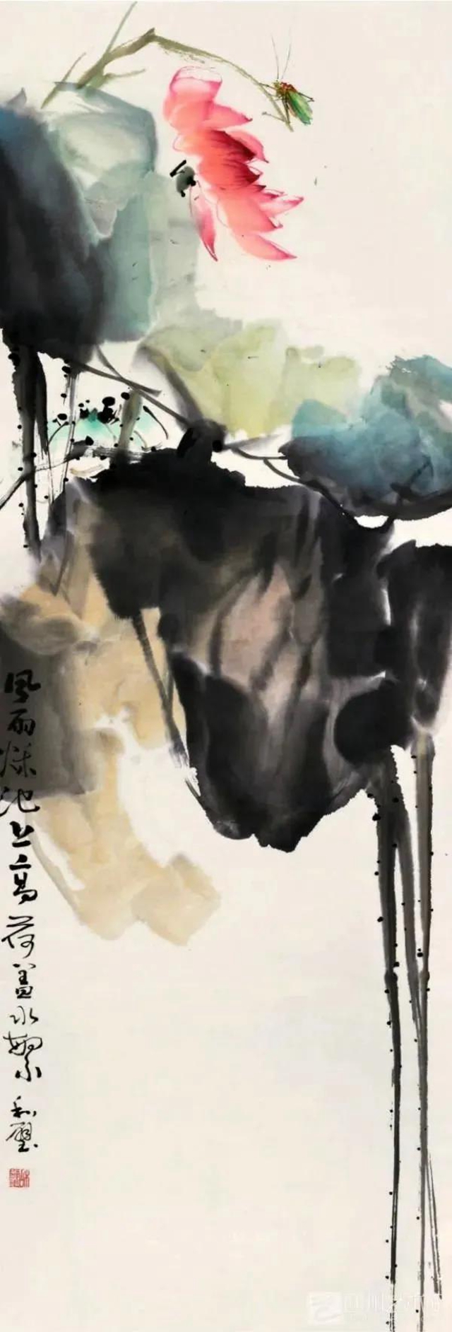 《國防時報》重磅聚焦敘永籍著名畫家劉和璧的寫意荷花(圖8)