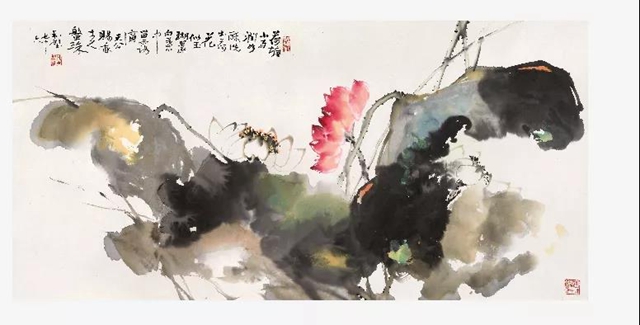 《國防時報》重磅聚焦敘永籍著名畫家劉和璧的寫意荷花(圖15)