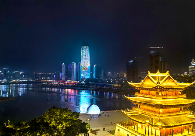宜賓要辦跨年燈光秀啦！快來(lái)把你的心愿打到三江口288大樓上！