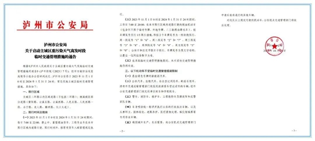 提示 | 2024年1月，瀘州繼續(xù)“限號”！