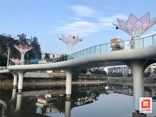 即將通行！自貢這里新增一座跨河人行橋