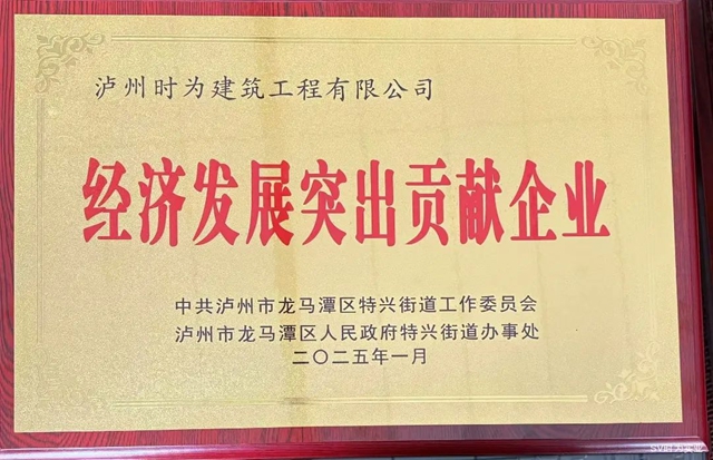 時為榮譽丨經(jīng)濟發(fā)展突出貢獻企業(yè)