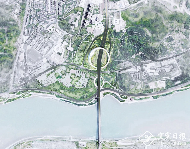 美！宜賓長江大橋北橋頭景觀提升概念方案出爐(圖2)