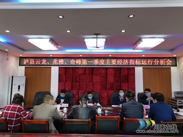 瀘縣云龍鎮(zhèn)、兆雅鎮(zhèn)、奇峰鎮(zhèn)第一季度主要經(jīng)濟指標(biāo)運行分析會在云龍鎮(zhèn)召開