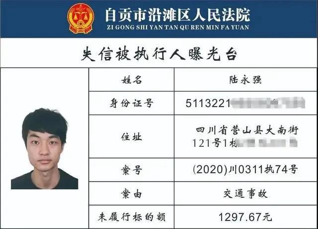 自貢一大批“老賴”名單曝光！有你認識的沒?(圖8)