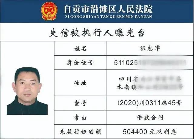 自貢一大批“老賴”名單曝光！有你認識的沒?(圖12)