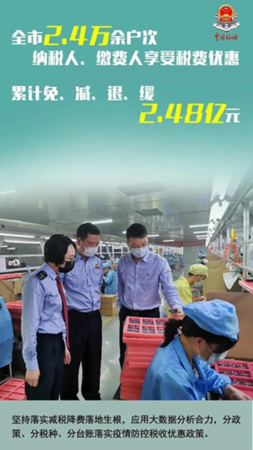 服務(wù)戰(zhàn)“疫” 稅務(wù)行動 | 13張海報帶你一覽瀘州稅務(wù)戰(zhàn)“疫”時刻(圖6)