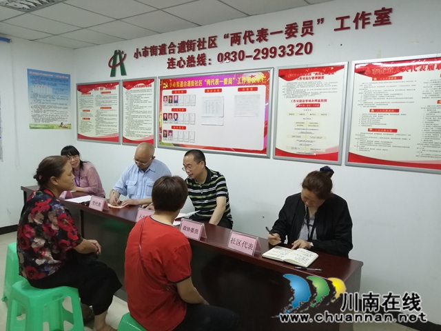 龍馬潭區(qū)小市街道合道街社區(qū)開展“兩代表一委員”接待活動