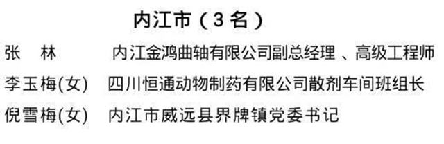 重磅公示！這3名內(nèi)江人擬推薦為2020年全國勞動(dòng)模范和先進(jìn)工作者