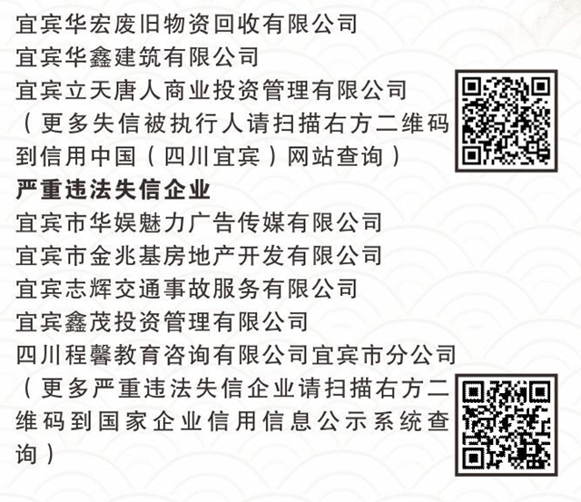 宜賓誠(chéng)信紅黑榜發(fā)布！拖欠農(nóng)民工工資、嚴(yán)重違法失信…這些企業(yè)被點(diǎn)名(圖6)
