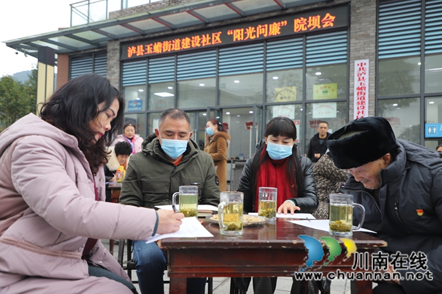瀘縣玉蟾街道召開“陽光問廉”院壩會(圖8)