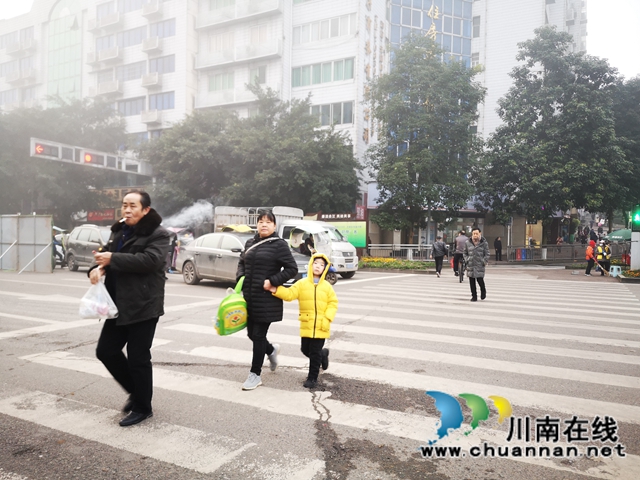 合江少岷路：早高峰秩序井然，綠色出行成美麗風景