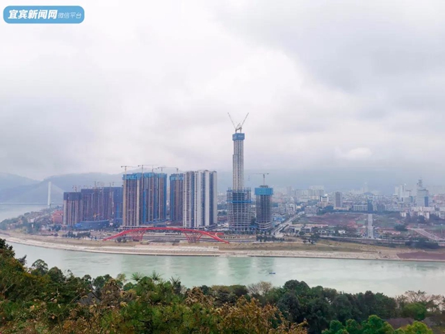 61層樓高！宜賓第一高樓正式封頂！(圖5)