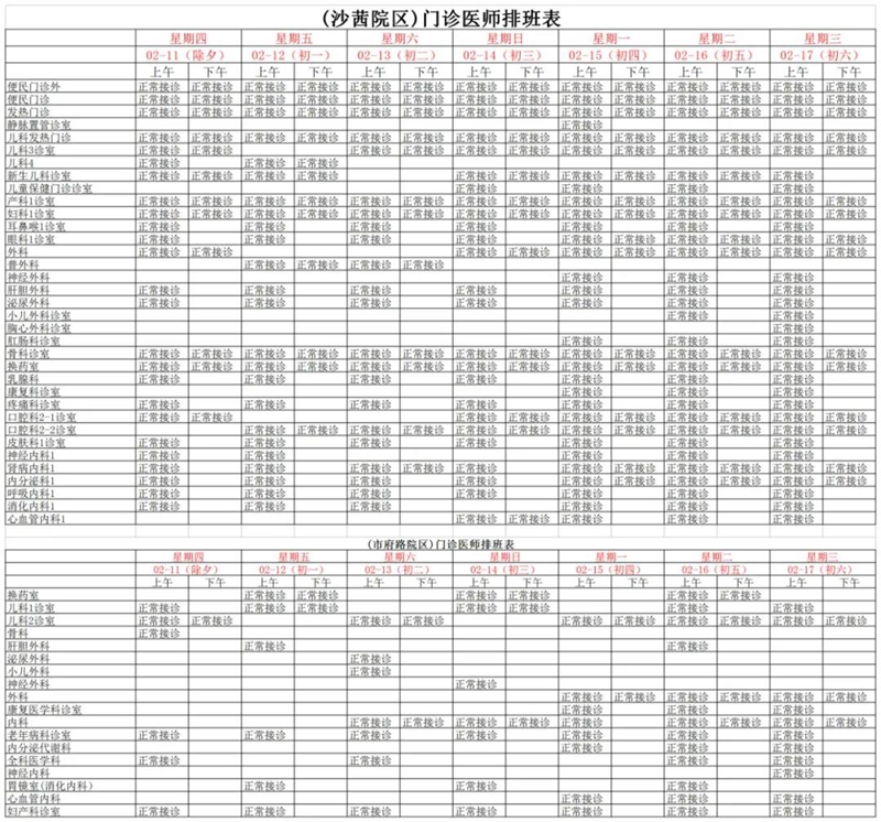 瀘州市人醫(yī)春節(jié)正常接診、核酸檢測(cè)正常進(jìn)行！