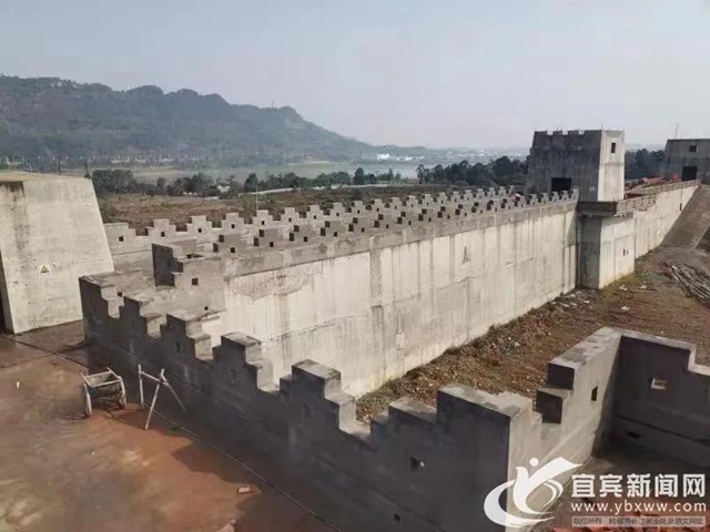 皇宮、城墻、兵營……宜賓李莊古金沙國影視城初具雛形(圖5)