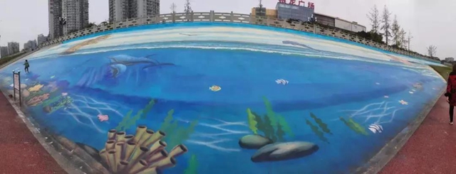 哪吒鬧海彩繪太驚艷了！就在宜賓這個公園(圖4)