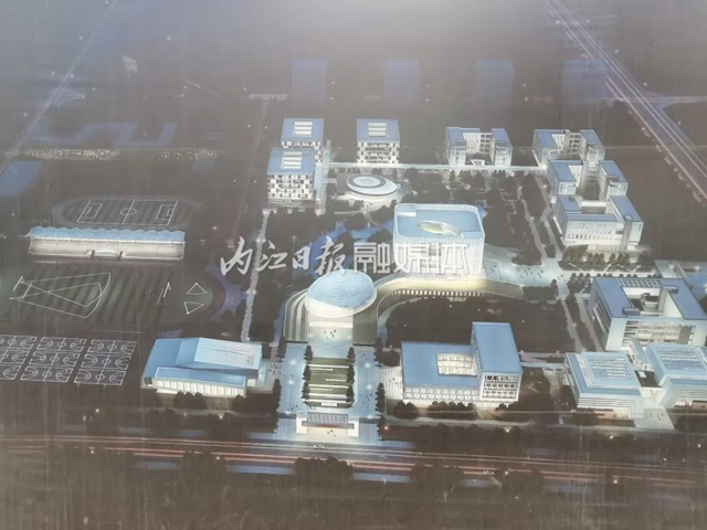 整合3校、占地240畝！內(nèi)江城區(qū)這所高級學?！案〕鏊妗?圖1)