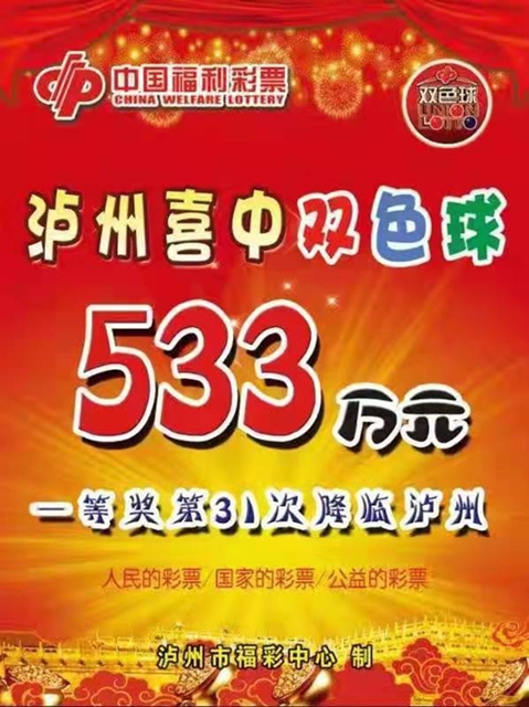 合江彩民喜中533萬雙色球大獎(jiǎng)！