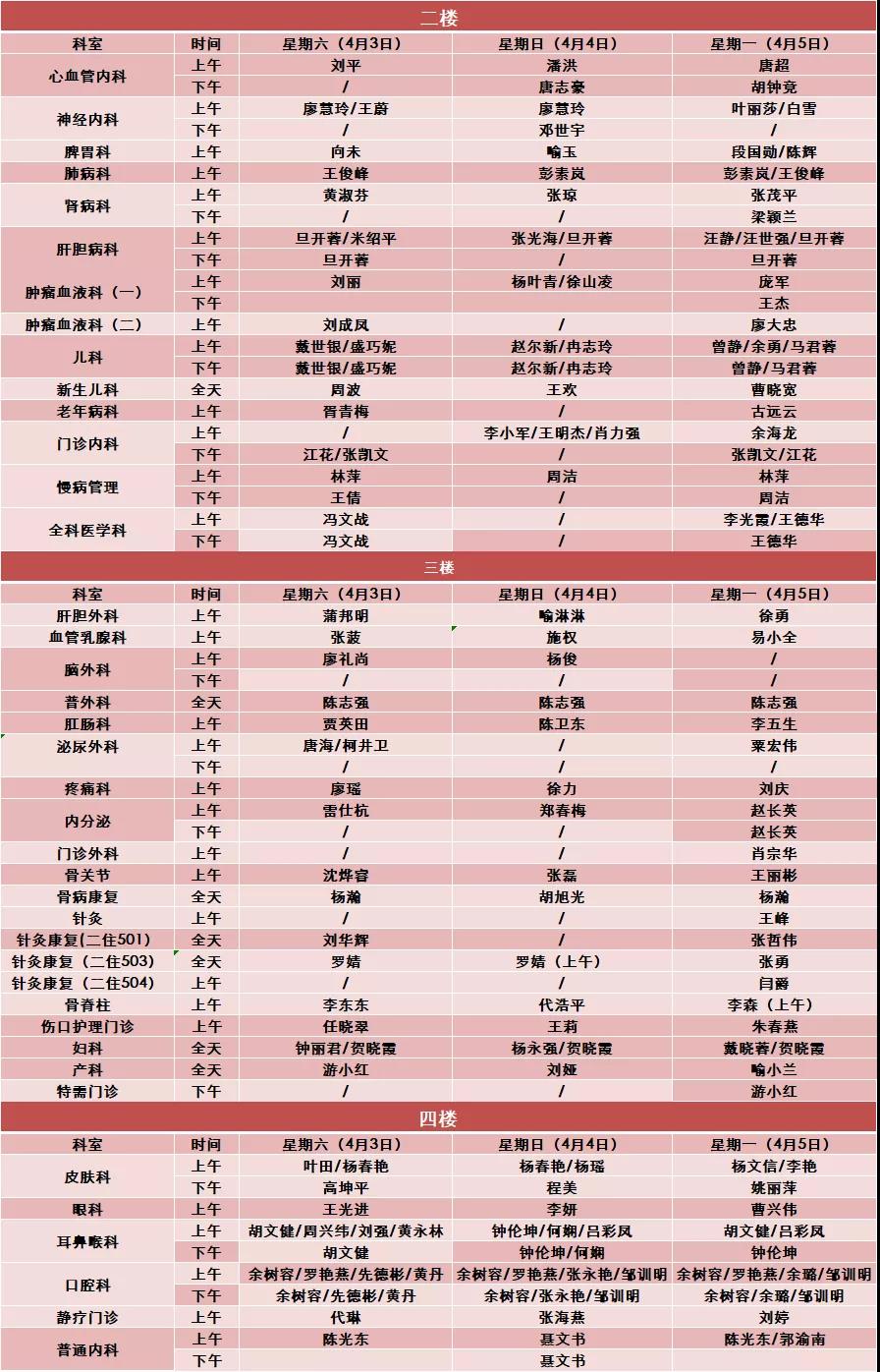 轉(zhuǎn)發(fā)周知 西南醫(yī)科大學(xué)附屬中醫(yī)醫(yī)院清明節(jié)假期專家坐診時間