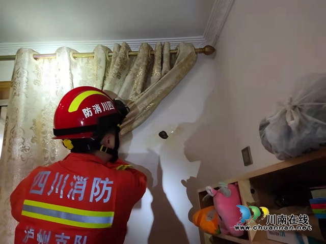 瀘州一小區(qū)住宅上演“蛇出沒”，消防隊(duì)員巧妙捉蛇放生(圖3)