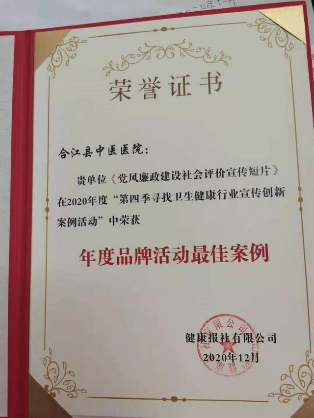 合江縣中醫(yī)醫(yī)院榮獲全國大獎！(圖4)