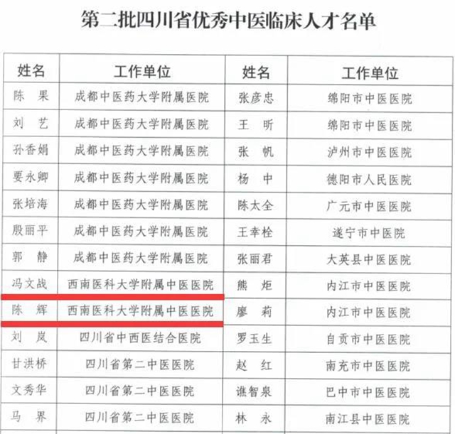 西南醫(yī)大中醫(yī)院新添省優(yōu)秀中醫(yī)藥人才！看看都有誰？(圖2)
