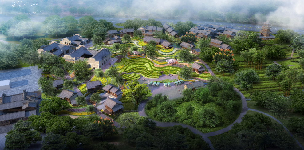 雛形初現(xiàn)：宜賓李莊古鎮(zhèn)月亮田景點“水街”進入蓄水階段(圖4)