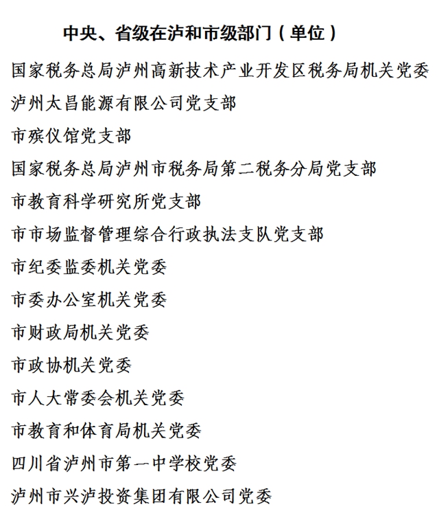 中共瀘州市委組織部關于全市“兩優(yōu)一先” 擬表彰對象的公示(圖18)