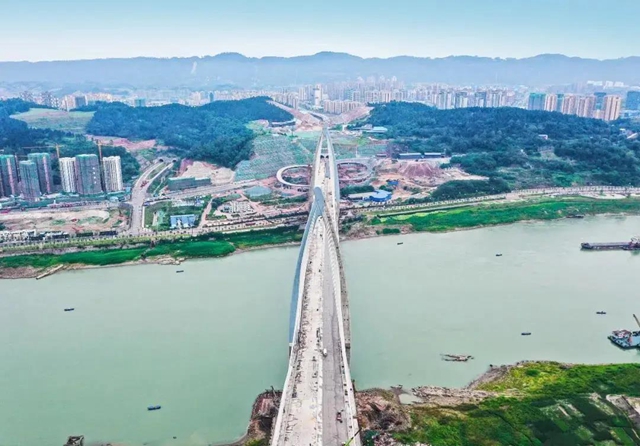 又一新地標(biāo)！宜賓三江新區(qū)首座大型城市立交橋即將通車(圖1)