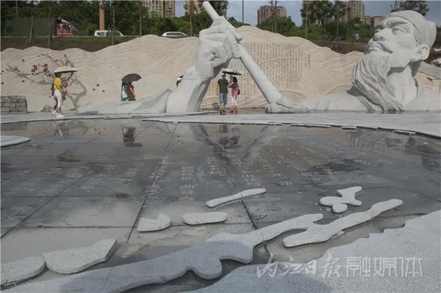 50米雕塑墻驚艷亮相！內(nèi)江這座全新打造的濕地公園下月投用(圖5)