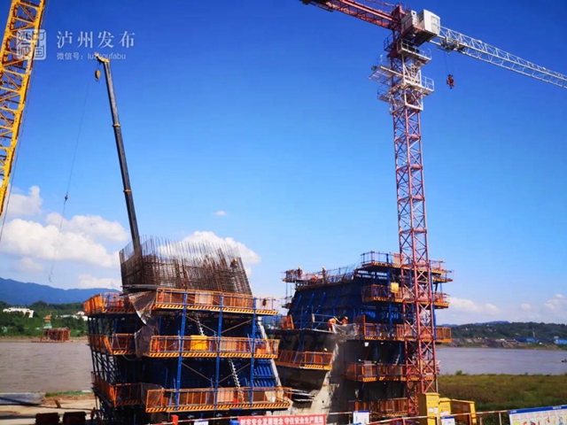 主墩樁基全部完成施工！合江這座長(zhǎng)江大橋進(jìn)度刷新(圖2)