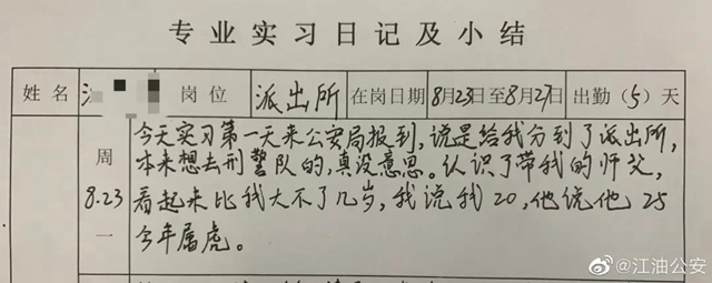 真實(shí)又可愛！四川警察學(xué)院的一份碎碎念實(shí)習(xí)日記，火了！(圖3)