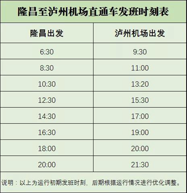 【服務(wù)出行】隆昌-瀘州機(jī)場(chǎng)直通車，12月31日前仍可免費(fèi)乘坐！(圖3)