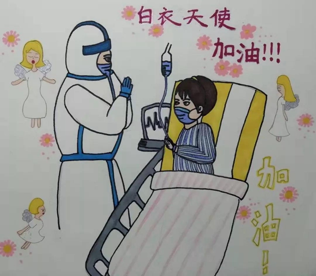 合江美術(shù)教師抗疫宣傳新作：門神兩邊站，病毒莫進來！(圖6)