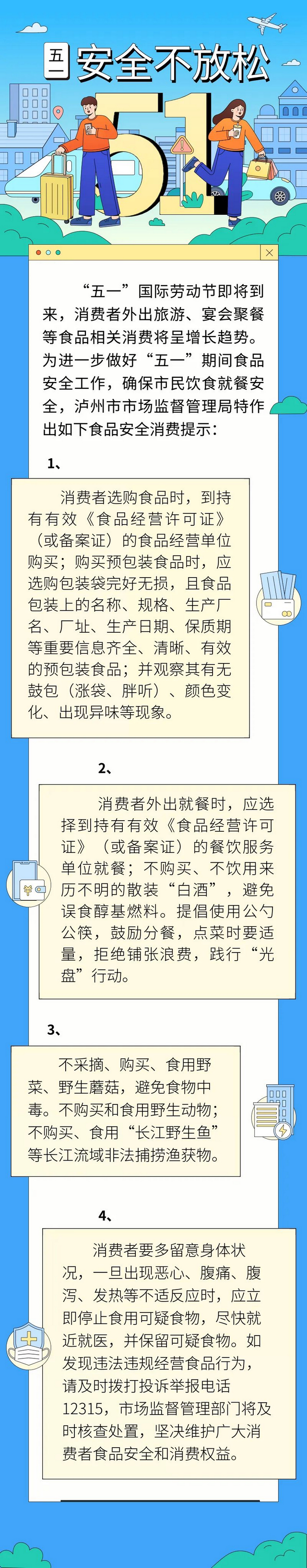 @瀘州人，這份“五一”假期食品安全消費(fèi)提示請(qǐng)收好
